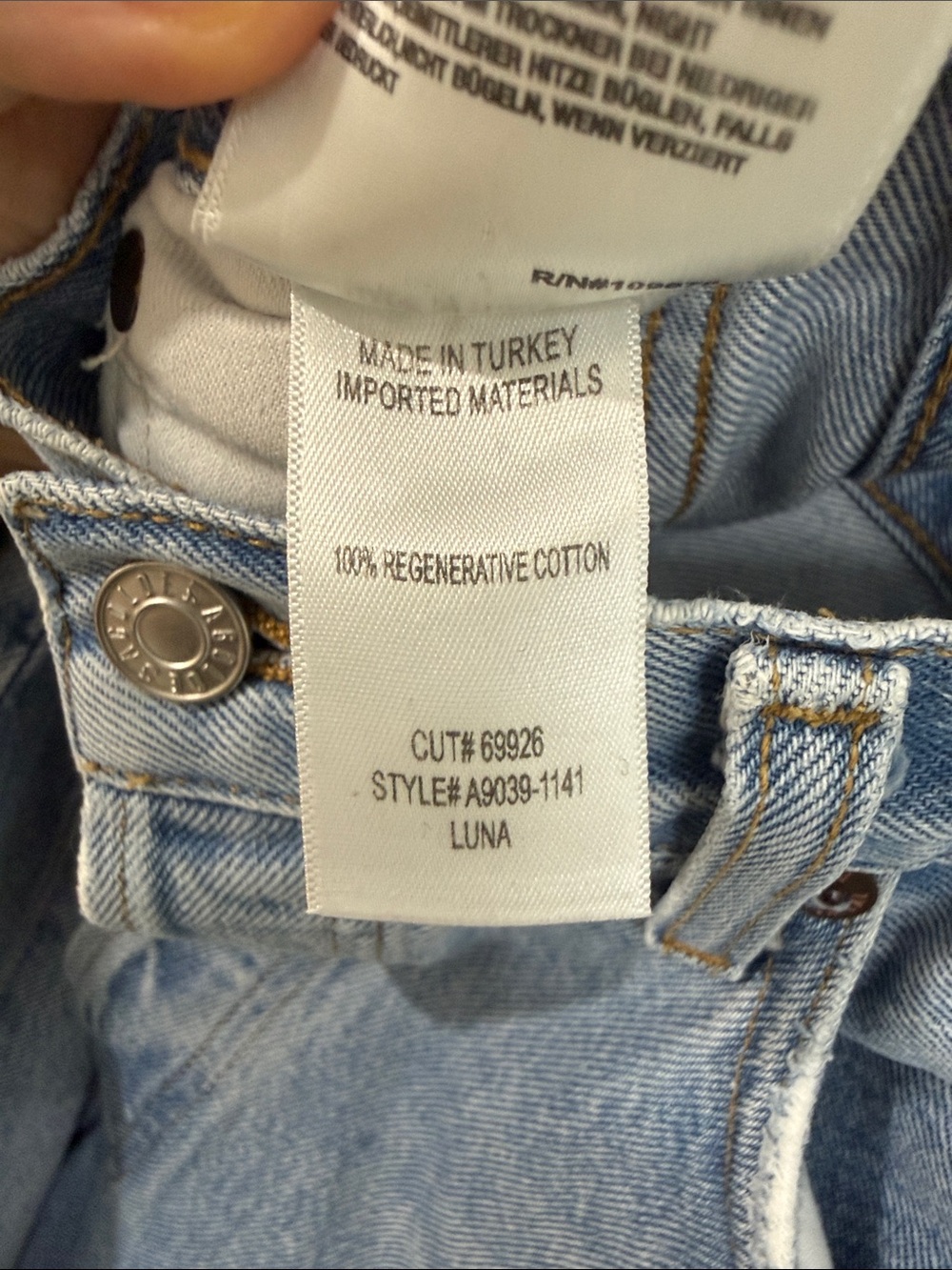Agolde Luna High Rise Pieced Taper Jeans in Void - Picture 13 of 14